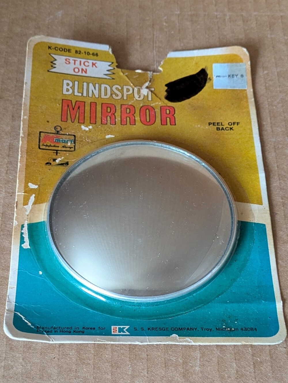 Mirror Blindspot Stick On Mirror - Silver Vintage